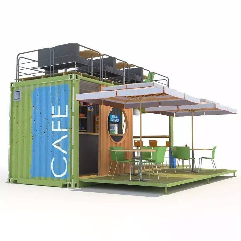 Hot Sell Modified Container Coffee Shop Container Bar 20ft Container Restaurant Prefabricated