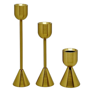 2023 Pillar Christmas Wedding Vintage Candlestick Decorative Brass Stick Metal Candle Holder