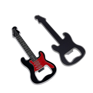 Wholesale Custom Factory Price Sublimation Beer Guitar shaped Wedding Bottle Opener for Drinkers Music Guitar Lover