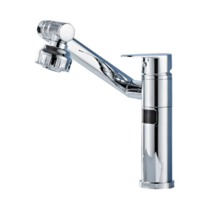 Universal rotating robot arm basin faucet thermostatic with LED temperature display mixer sink water tap