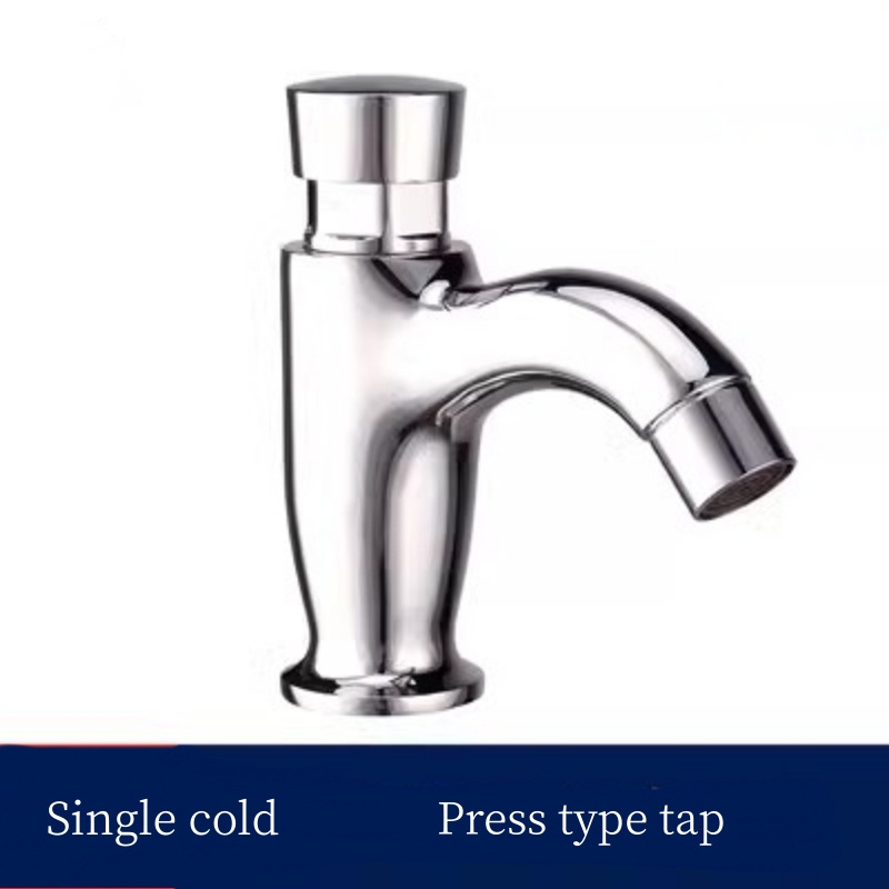 Self-closing Push Button Down Type Pressure Time Delay Self Closing Single Cold Taps Faucet Water Tap Press