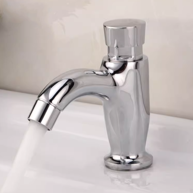 Self-closing Push Button Down Type Pressure Time Delay Self Closing Single Cold Taps Faucet Water Tap Press