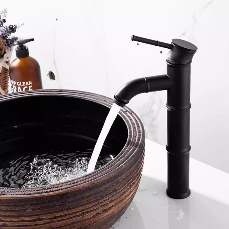 Bamboo Shaped  Bathroom Faucets  Bathroom Mixer Antique black Basin Faucet