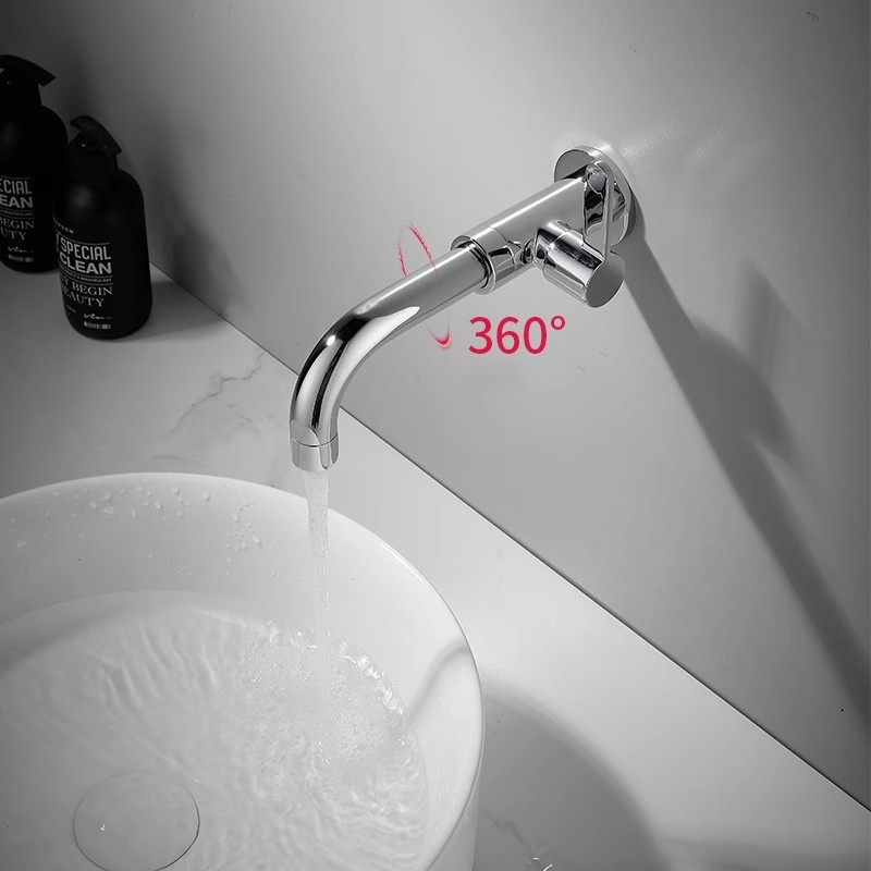 Wall faucet bathroom concealed modern single hole wall mounted  single cold water faucet