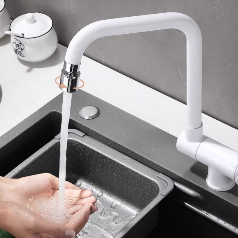 Adjustable Hidden in SInk Kitchen Mixer Tap Folding Rotatable Hot and Cold Boat RV Caravan Camper Kitchen Sink Faucet