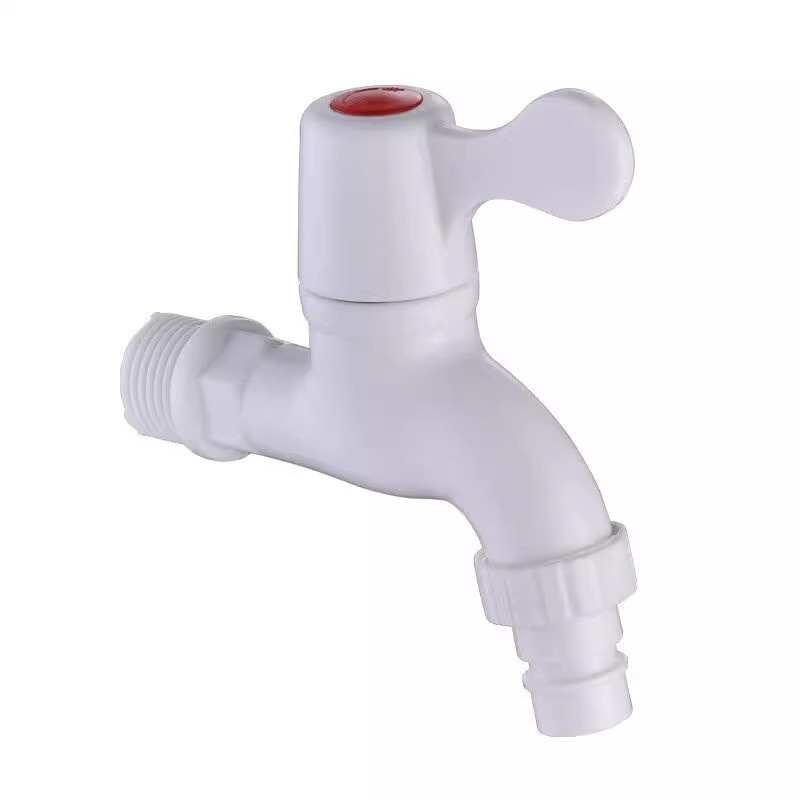 Plastic Saving Cold Water Wall PVC Tap One Way Faucet Type  With Nozzle Professional Supplier