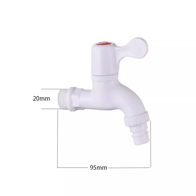 Plastic Saving Cold Water Wall PVC Tap One Way Faucet Type  With Nozzle Professional Supplier