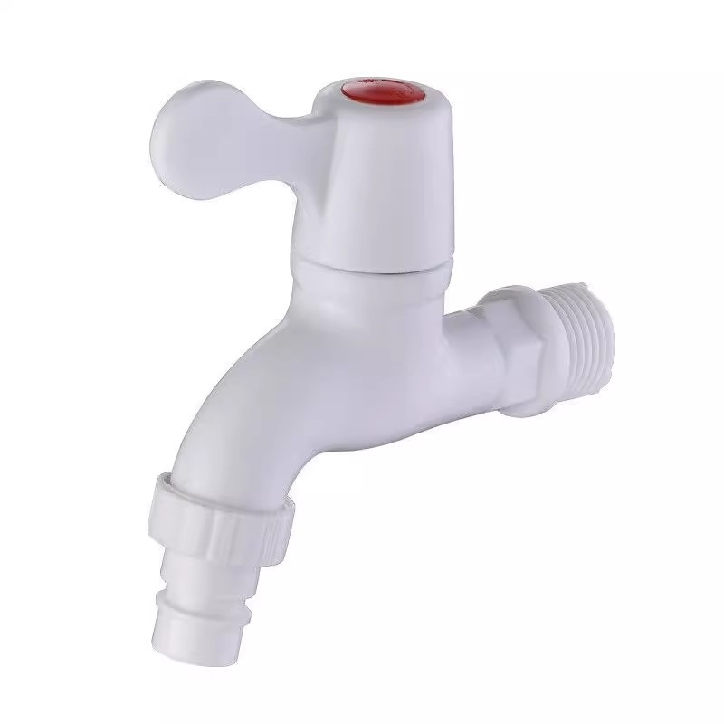 Plastic Saving Cold Water Wall PVC Tap One Way Faucet Type  With Nozzle Professional Supplier