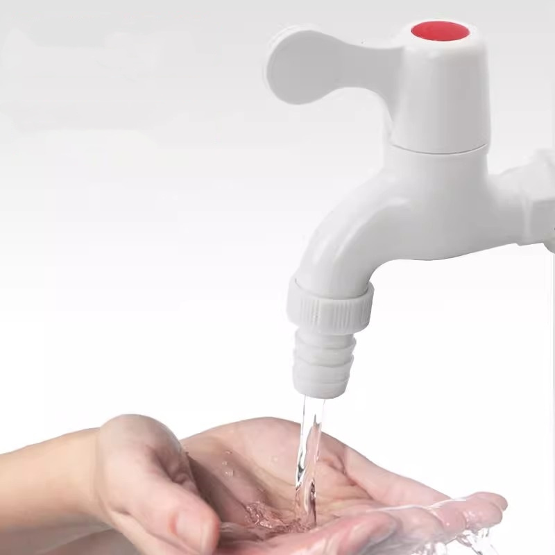 Plastic Saving Cold Water Wall PVC Tap One Way Faucet Type  With Nozzle Professional Supplier