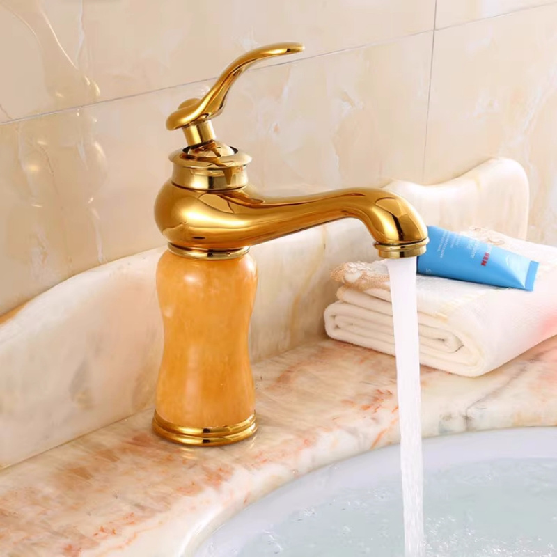 bathroom faucet Finish Brass Basin Faucets Single Handle Water Mixer Taps bathroom faucet