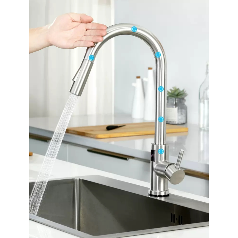 Touch Sensor Kitchen Faucets Sensitive Touch Control Mixer Tap Kitchen Faucet 360 degrees Rotation Hot Cold Tap touch faucet