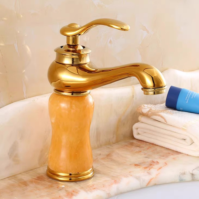 bathroom faucet Finish Brass Basin Faucets Single Handle Water Mixer Taps bathroom faucet