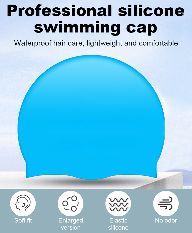 Factory Customize Cartoon Swimcap Wholesale Price 100% Silicone Swim Caps Made In China Professional Swimming Cap