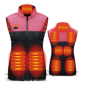 Winter Cold Season Hunting Unisex Men Usb Rechargeable Electric 4-21 Zone Heating Warming Thermal Jacket Heated Vest For Women