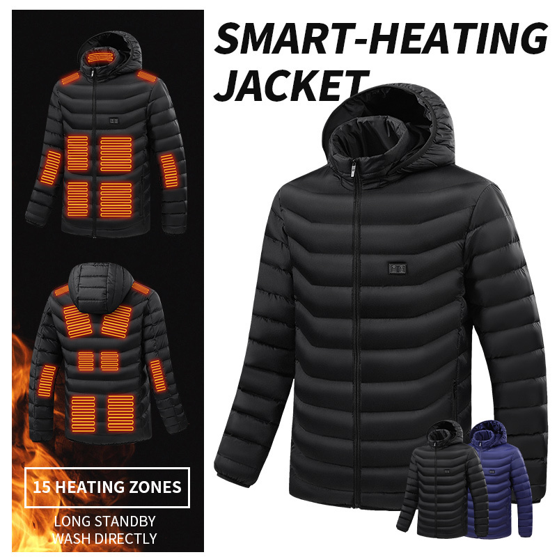 Wholesale Winter Warm Coat Waterproof Hunting Outdoor Jacket Rechargeable Battery Heated Jacket