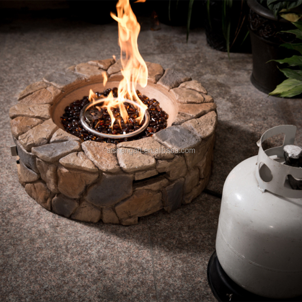 Stone Design Fire Pit Outdoor Home Patio Gas Fire pit