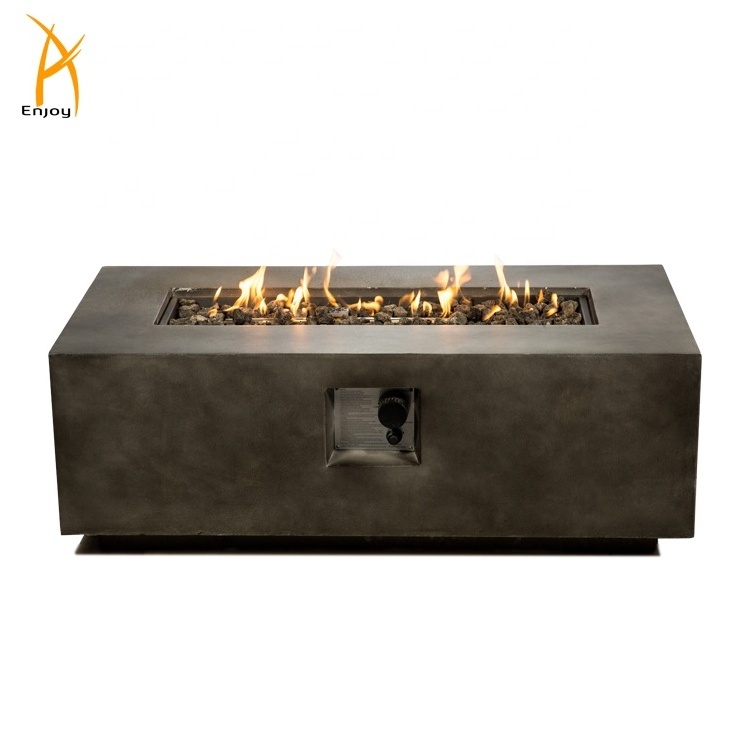 Rectangle Gas Fire Pit Garden Propane Fire Pit