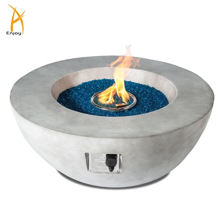 Gas Fire bowl Concrete Fire Pit Outdoor Fire Bowl