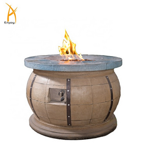 Fire Pit Barrel Beer Bottle Shaped Fire Pit Outdoor BBQ Fire Table Pit Propane