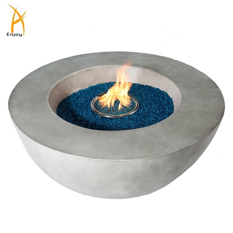 Gas Fire bowl Concrete Fire Pit Outdoor Fire Bowl