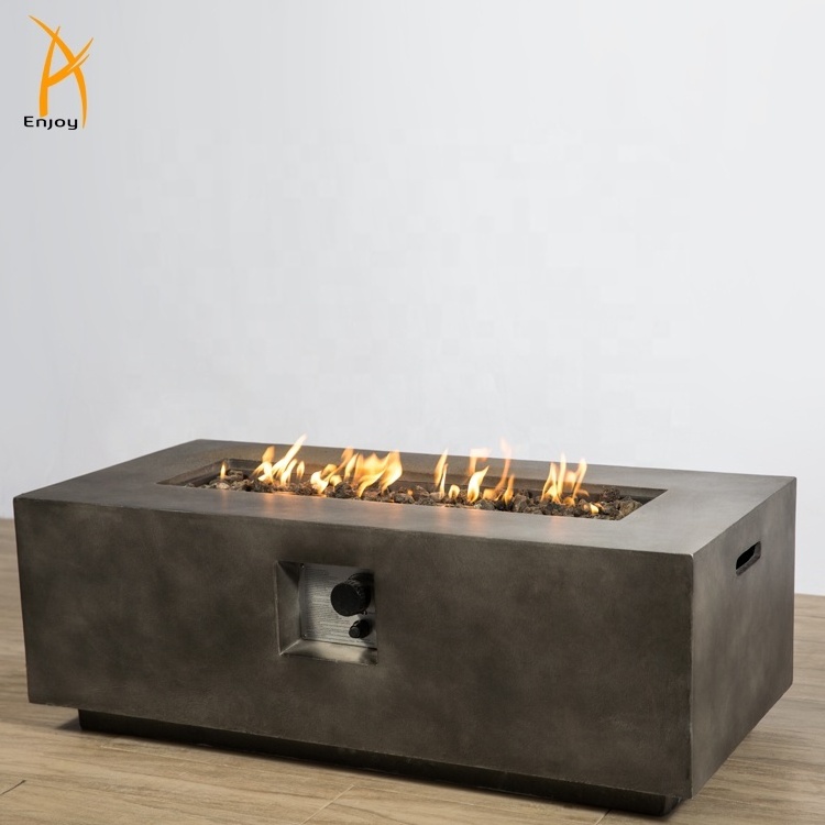 Rectangle Gas Fire Pit Garden Propane Fire Pit