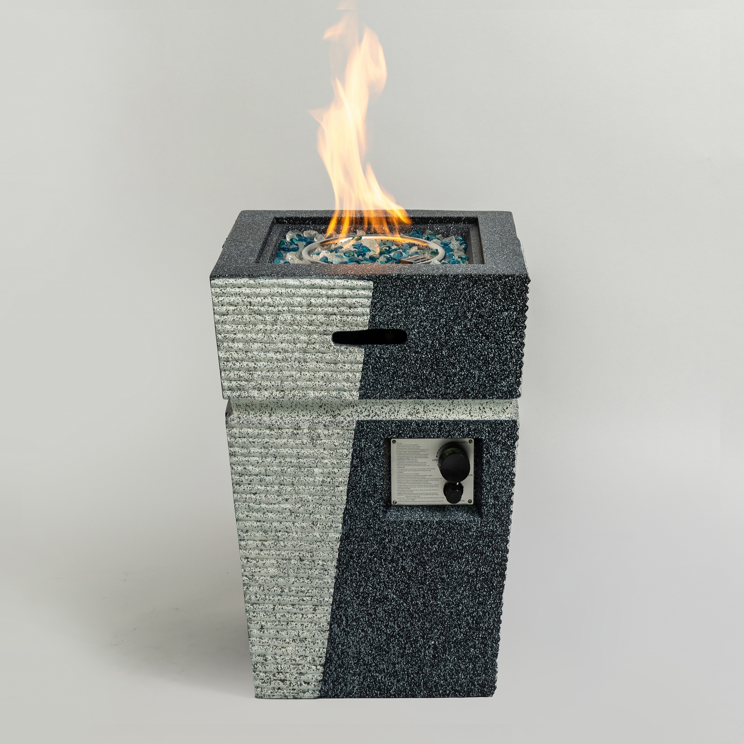 Concrete Propane Fire Pit Column 40000BTU US Free Shipping