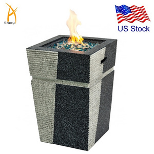 Concrete Propane Fire Pit Column 40000BTU US Free Shipping