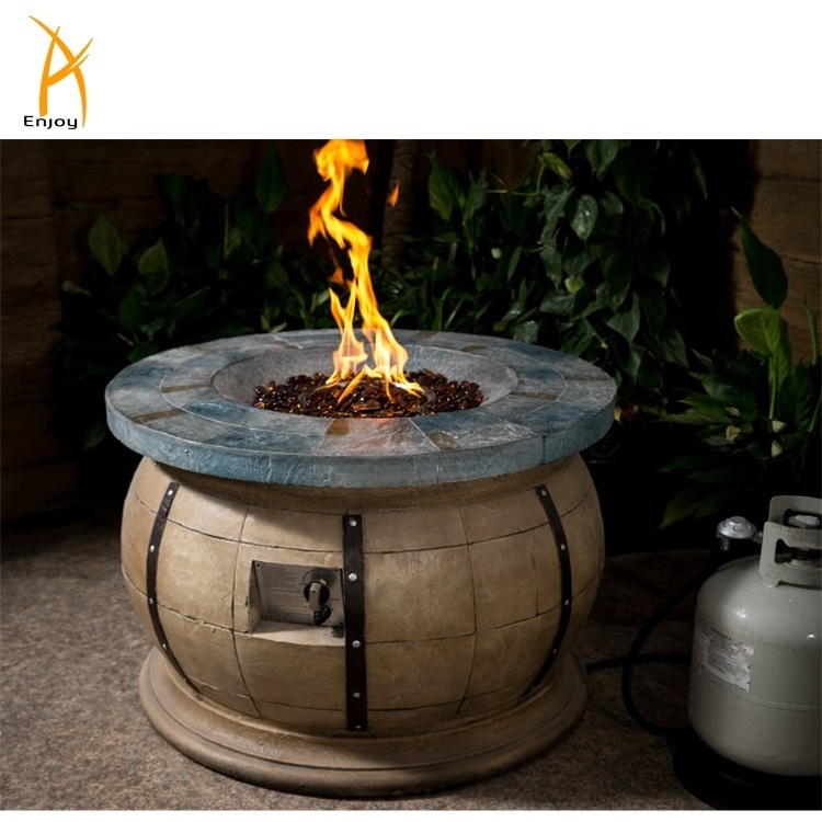 Fire Pit Barrel Beer Bottle Shaped Fire Pit Outdoor BBQ Fire Table Pit Propane