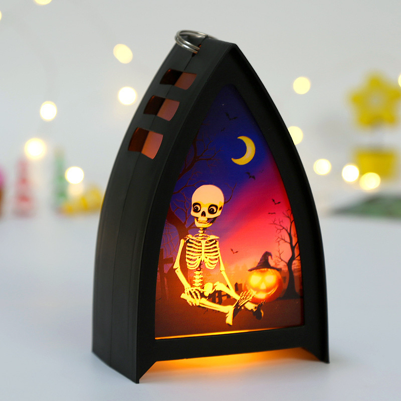 Halloween Wind Lights LED electronic Candle lights Jack-o lantern fun ornaments party decoration supplies props