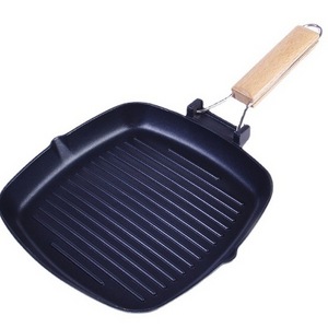 Best Price 24/28CM Hot Sale Luxury High End Red Enamel Cast Iron Steak Fry Grill Pan