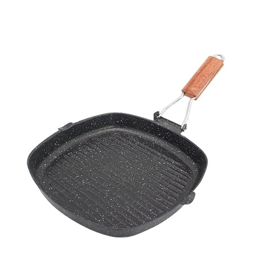 Best Price 24/28CM Hot Sale Luxury High End Red Enamel Cast Iron Steak Fry Grill Pan