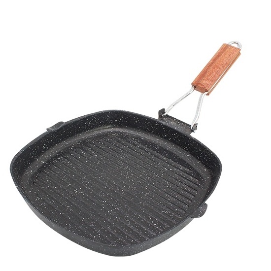 Best Price 24/28CM Hot Sale Luxury High End Red Enamel Cast Iron Steak Fry Grill Pan