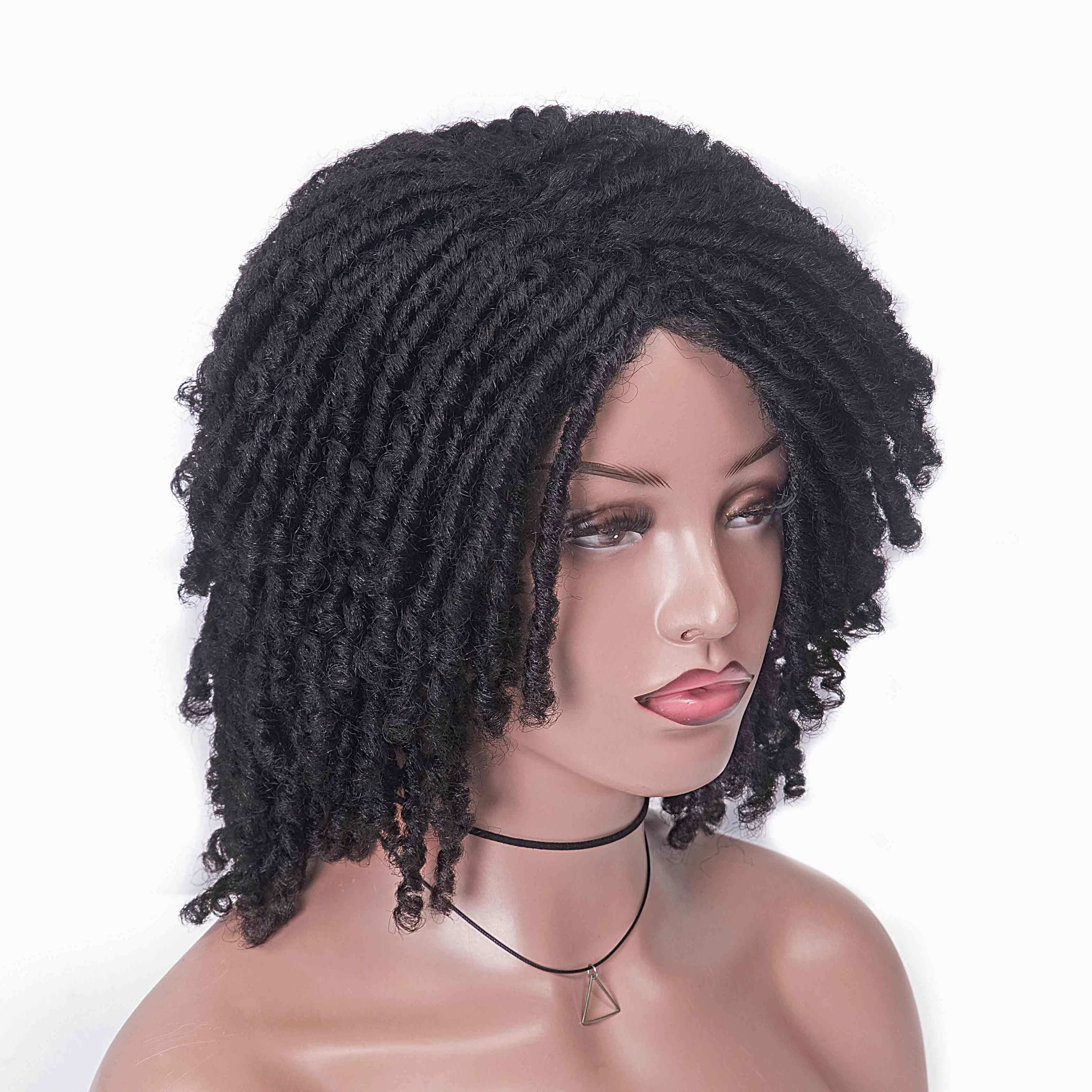 Aishili wholesale afro curly crochet hair soft dreadlock wigs twist synthetic braiding hair extensions for black women