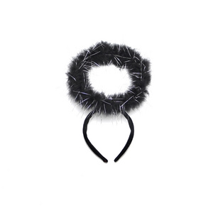 Factory Custom Party Events Supplies Adults Kids Costume Accessories Angel Halo Demon Evil Marabou Feather Halo Headband