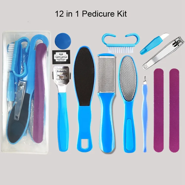 Hihg Quality 8 in 1Podiatry Callus Foot Dead Skin Remover Nail Tools Pedicure Set Foot Care Kit