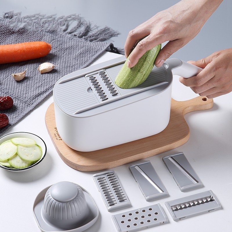 Kitchen Accessories Multi-Functional Grater Vegetable Chopper 6 in 1 Kitchen Pressing Food Cutter Chopper Slicer