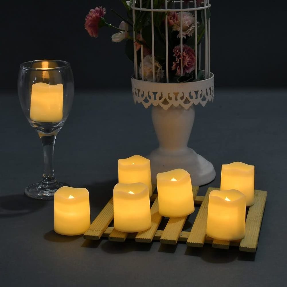 High Quality 24pcs Flameless Battery Powered Candles Lamp Wedding Birthday Party Decorations Romantic LED Candle Tea Light