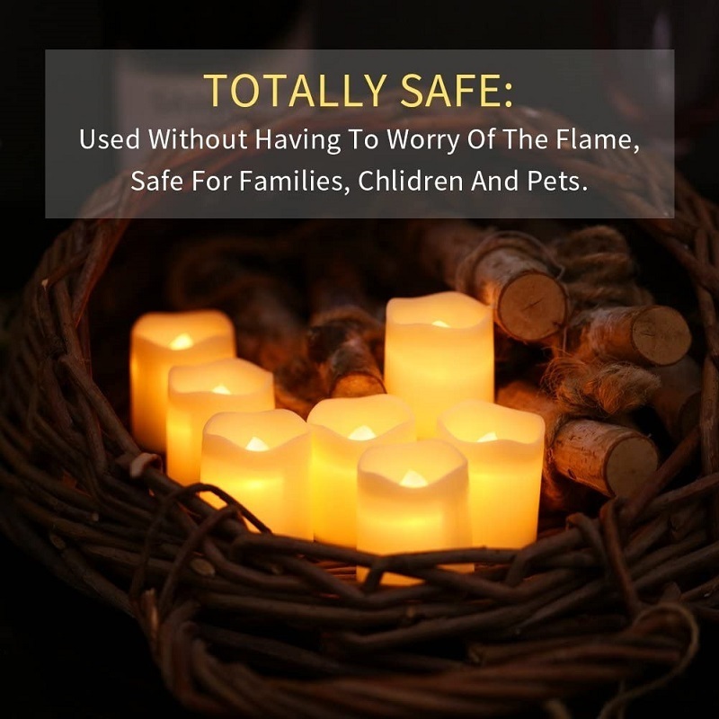 High Quality 24pcs Flameless Battery Powered Candles Lamp Wedding Birthday Party Decorations Romantic LED Candle Tea Light