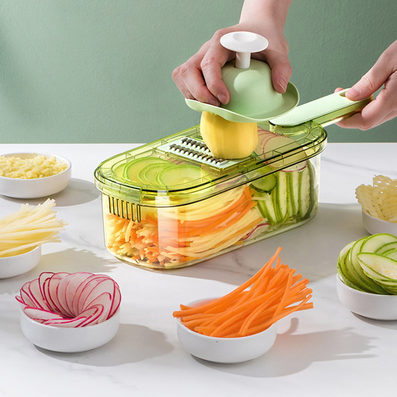 Kitchen Gadgets Multifunctional Vegetable Cutter Veggie Slicer Circular Vegetable Cutter Grater Hand Slicer