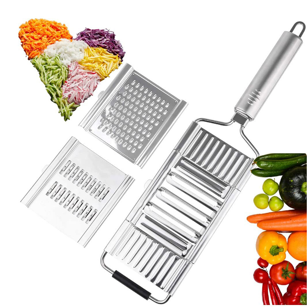 2023 Kitchen Gadgets Hot Sale Multi-Purpose Vegetable Slicer Veggie Chopper Stainless Steel Cheese Grater for Kitchen