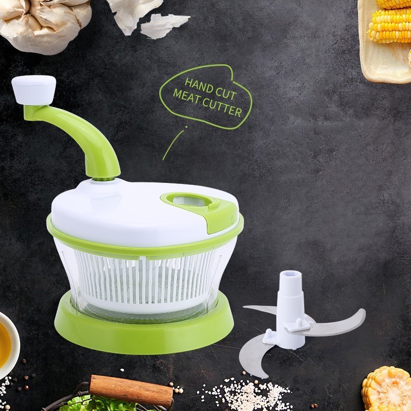 Kitchen Gadget Multifunctional Manual Vegetable Chopper Food Cooking Machine Hand-cranked Meat Mincer Veggie Blender