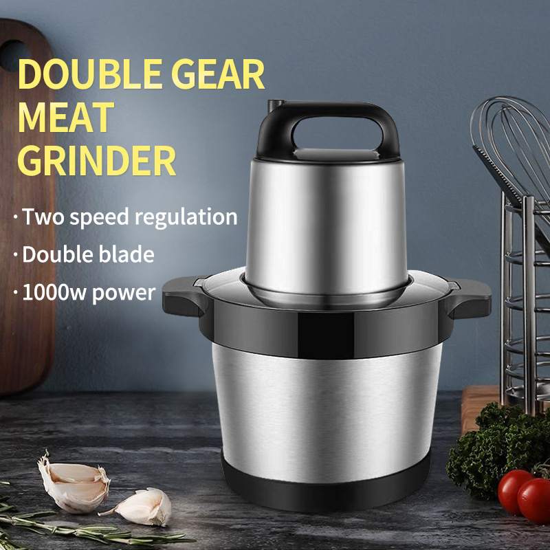 Multifunction Industrial 6L Electric Meat Grinder Chopper Mincer Food Processor Blender Machine