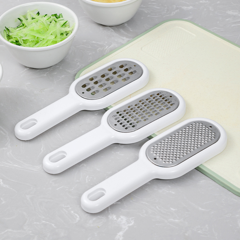 Kitchen Tool Hot Selling 3 in 1 Food Grade Hand Manual Stainless Steel Cheese Grater With Non-slip Grip Handle For Kitchen