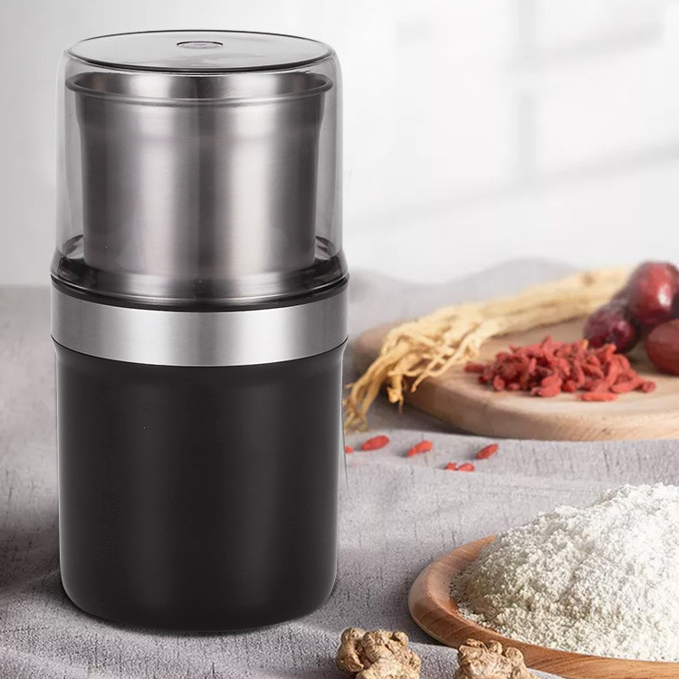 2 in1 Wet and Dry Electric Coffee Bean Grinder Stainless Steel Body and Miller Blades Garlic Pepper Rice Food Processor Grinder