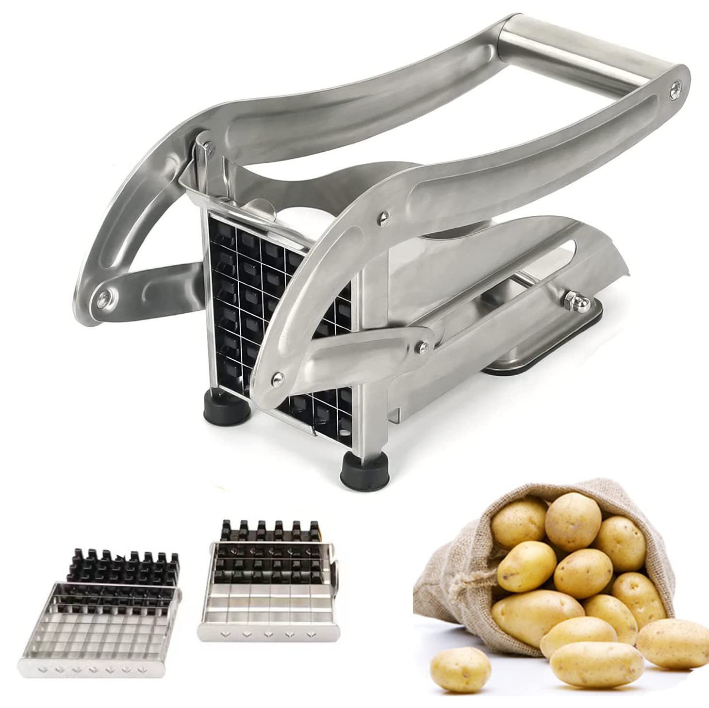 Kitchen Accessories 2023 Top Seller Stainless Steel Meat Chips Slicer Vegetable Slicer Manual Potato Cutter French Fries Cutter