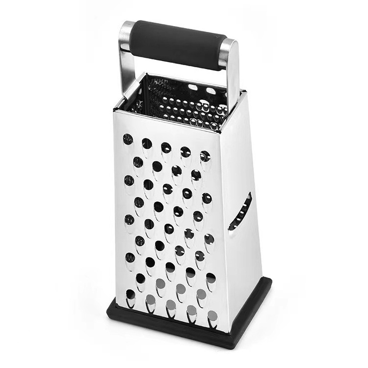 Top Selling Professional  Stainless Steel Box Grater with 4 Sides Best for Parmesan Cheese Vegetables Ginger Box Grater