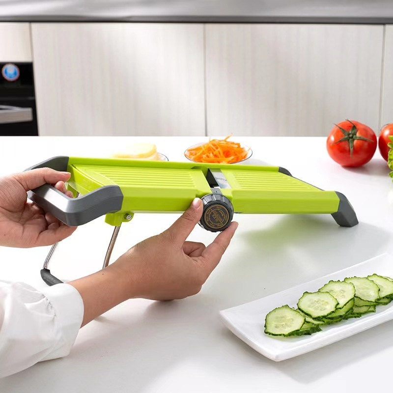 Kitchen Gadget Julienne Slicer Fruit Cutter Adjustable Mandoline Stainless Steel Slicer Manual Vegetable Cutter