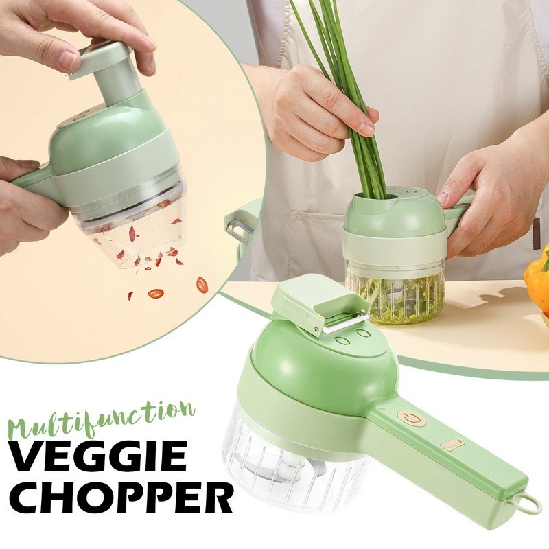 2023 New Multifunctional Electric Vegetable Cutter Slicer Garlic Mud Masher Garlic Chopper Cutting Pressing Mixer Food Slicer