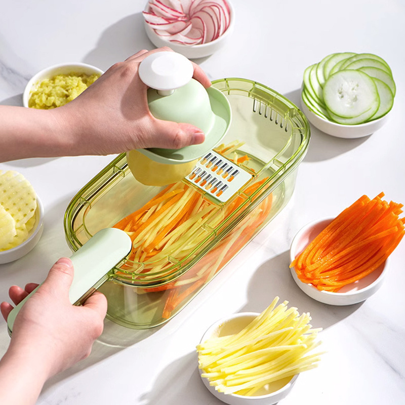 Kitchen Gadgets Multifunctional Vegetable Cutter Veggie Slicer Circular Vegetable Cutter Grater Hand Slicer