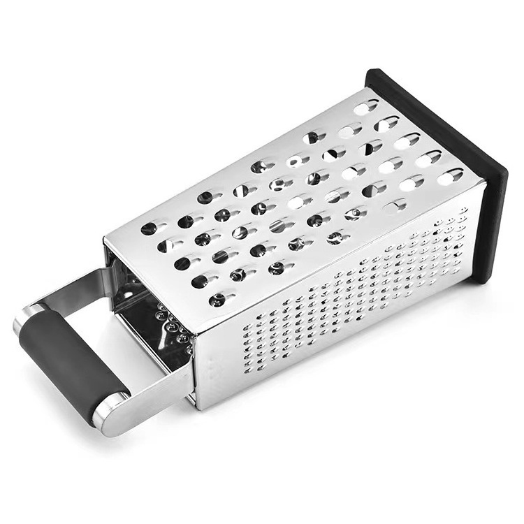 Top Selling Professional  Stainless Steel Box Grater with 4 Sides Best for Parmesan Cheese Vegetables Ginger Box Grater